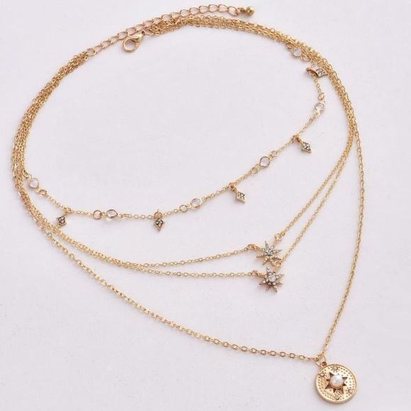 Bohemian Star Pearl Pendant Necklace - Picture 2 of 4